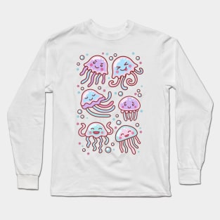 Cotton Candy Jellyfishes #3 Long Sleeve T-Shirt